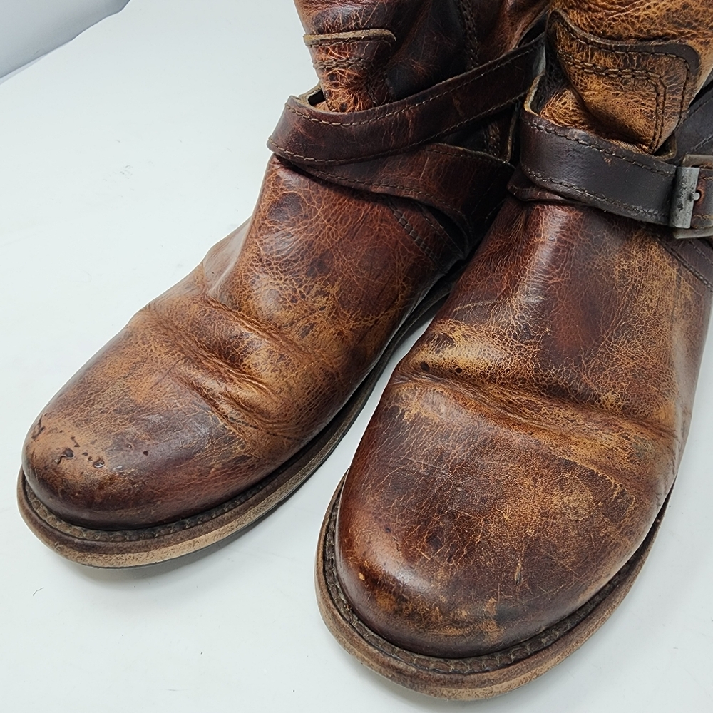 Freebird Shado Distressed‎ Leather Tall Boots Womens 7 Made in Mexico - Picture 12 of 16